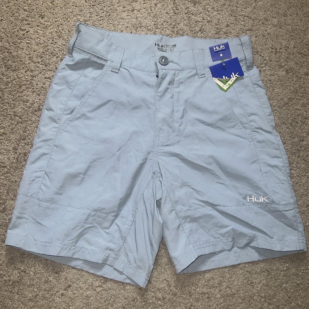 Huk Shorts Mens Large Blue Performance Fishing Surf Camp